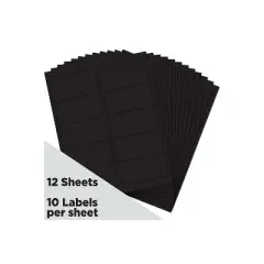 JAM Paper Laser/Inkjet Shipping Labels 2" x 4" Black 10 Labels/Sheet 12 Sheets/Pack 120 Labels/Pack