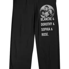 Golden Girls Golden Names Men's Black Sleep Pajama Pants