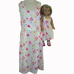 Doll Clothes Superstore Matching Girls and Doll Clothes Glittering Hearts Size 7