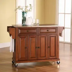 Full Size Stainless Steel Top Kitchen Cart - Crosley