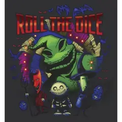 Women's The Nightmare Before Christmas Halloween Oogie Roll The Dice Racerback Tank Top