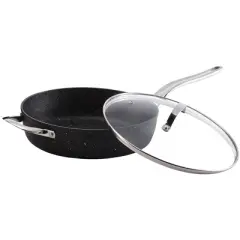 The Rock Deep Fry Pan with Glass Lid - 11"