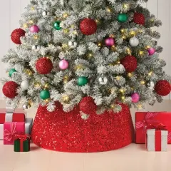 Christmas Roll Up Sequin Collar Red - Wondershop&trade;