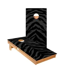 Skips Garage Black Tiger Stripes Cornhole Boards - ACA Star Series