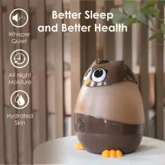 Crane Mini Adorable Owl Ultrasonic Cool Mist Humidifier - 0.5gal - Brown