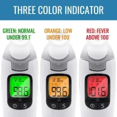 HealthSmart Talking Infrared Ear & Forehead Thermometer, No Probe Covers Needed, Visual Fever Alarm, Audio Readings in English & Spanish, Instant Scan