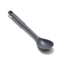 OXO Silicone Spoon: Black Kitchen Utensil, Dishwasher-Safe, 13.35" Length, Nylon & Silicone, Cooking Spoon