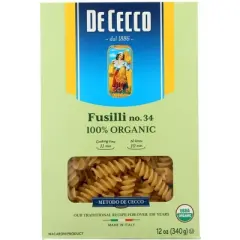 De Cecco Organic Fusilli Pasta - 12 pack, 12 oz