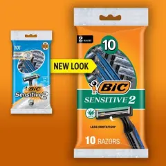 BiC Sensitive 2 Twin Blade Men's Disposable Razors - 10ct