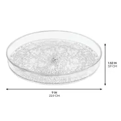 iDesign 9-Inch Plastic Lazy Susan Organizer for Bathroom Storage - Clear
