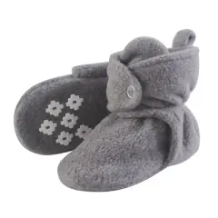 Little Treasure Baby and Toddler Cozy Fleece Booties, Heather Gray