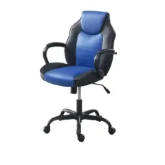 CAVINAS Adjustable Office Chair with Wheels and Lumbar Support,Ergonomic Gaming Chair,Faux Leather Swivel Desk Chair for Adult,Student