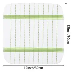 Unique Bargains Reusable Super Absorbent Cotton Lint Free Kitchen Towels 12" x 12" Multi