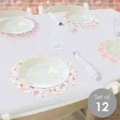 Big Dot of Happiness Mis Quince Anos - Quinceanera Sweet 15 Birthday Party Round Table Decorations - Paper Chargers - Place Setting For 12