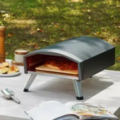 VEVOR Outdoor Pizza Oven, 12" Gas Fired Pizza Maker, Portable Outside Pizza Grill with Thickened Cordierite Pizza Stone, Waterproof Cover
