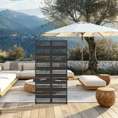 Lirago Galvanized Metal Garden Fence 72 in Outdoor Privacy Screen