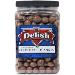 Milk Chocolate Covered Peanuts by It's Delish, 3 lbs Jumbo Container