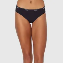 Hanes Women's 3pk Moves Bikini Underwear - Black/Almond