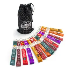 DMSnacks Exotic Meat Sticks Bag , 14 Wild Game Jerky Sticks in Reusable Canvas Bag, Gourmet Meat Sticks, Mini & Organic Snack Gift Set
