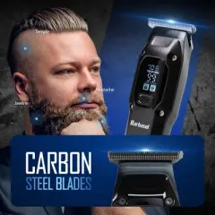 Barbasol LED Display Rechargeable Battery Trimmer with Turbo Boost and 3 Guide Combs Blade - 12ct