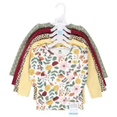 Hudson Baby Infant and Toddler Girl Long Sleeve T-Shirts, Fall Botanical