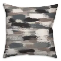 Creative Products Black Brushstroke Pattern 18x18 Indoor / Outdoor Pillow