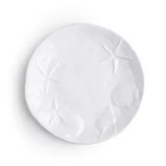 Q Home | Sea Life White 9" Melamine Salad Plate, Set of 4