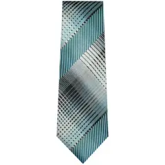 TheDapperTie Men's Blue And Black Stripes Necktie with Hanky
