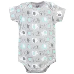 Luvable Friends Baby Boy Cotton Bodysuits, Boy Basic Elephant