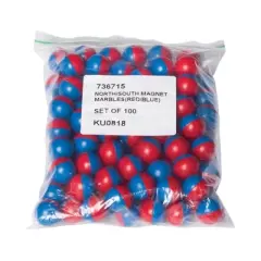 Dowling Magnets North/South Magnet Marbles (Red/Blue), Set of 100