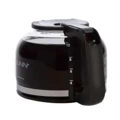 BUNN 10-Cup Glass Decanter - Black: Coffee Maker Accessory, Carafe, Glass, 2-Piece Set