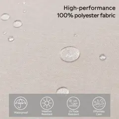 KINWELL Set of 2 Extra Thick Outdoor Chaise Lounge Cushions (5-inch Thick)