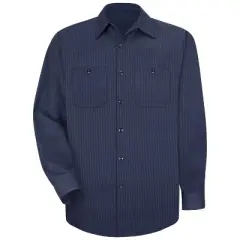 Red Kap&reg; Men's Long Sleeve Durastripe&reg; Work Shirt