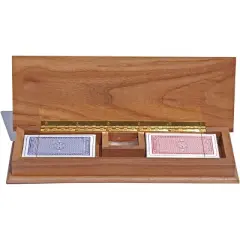WE Games 3 Track Sprint Cabinet Cribbage Set with Metal Pegs & 2 Card Decks