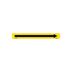 National Marker Pipemarker; Adhesive Vinyl Directional Arrows Yellow 1X9 3/4" Cap Height HL2050Y