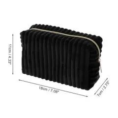 Unique Bargains Vertical Stripe Pattern Makeup Bag 1 Pc