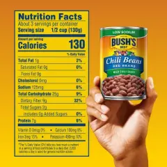 Bush's Low Sodium Red Beans in Mild Chili Sauce - 15oz