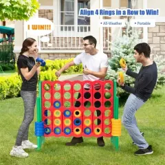 Costway Jumbo 4-to-Score 4 in A Row Giant Game Set for Family Red+Green