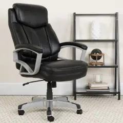 Emma and Oliver 500 lb. Big & Tall Executive Swivel Ergonomic Office Chair with Arms