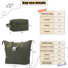 Kumasinova Softside Luggage Set,3Pcs Expandable Polyester Suitcases with Duffel Bag,Lightweight Luggage Travel Set,Upright Spinner Luggage