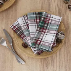 Avanti Linens Holiday Plaid 4-Pack Napkin Set