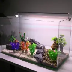 Unique Bargains Aquarium Plastic Plants for Fish Tank Landscape Decoration 4.72" 2 Pcs