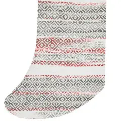 C&F Home 20" Cozy Nordic Red & Gray Hanging Large Christmas XMAS Stocking