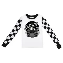 The Fast & The Furious Youth Long Sleeve Pajama Set With Checkerboard Design