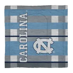 NCAA North Carolina Tar Heels Heathered Stripe Queen Bedding Set in a Bag - 3pc