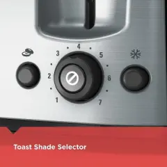 BLACK+DECKER 4-Slice Toaster, TR1478BD, Extra Wide Slots, 7 Shade Settings, 1400 Watts, Frozen and Bagel Buttons