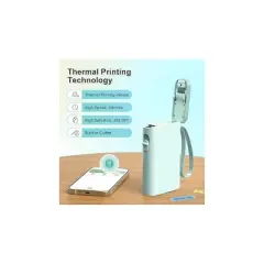 Nelko P21 Bluetooth Label Printer Green with 14x40mm 100pc Roll and 14x40mm 180pc Roll