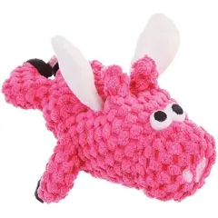 goDog Checkers Just for Me Flying Pig Squeaky Plush Dog Toy, Chew Guard Technology - Pink, Mini