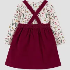 Carter's Just One You&reg;️ Baby Girls' Floral Top & Skirtall Set - Burgundy