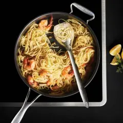 Circulon SteelShield C-Series 5qt Clad Tri-Ply Nonstick Saute Pan with Lid and Helper Handle